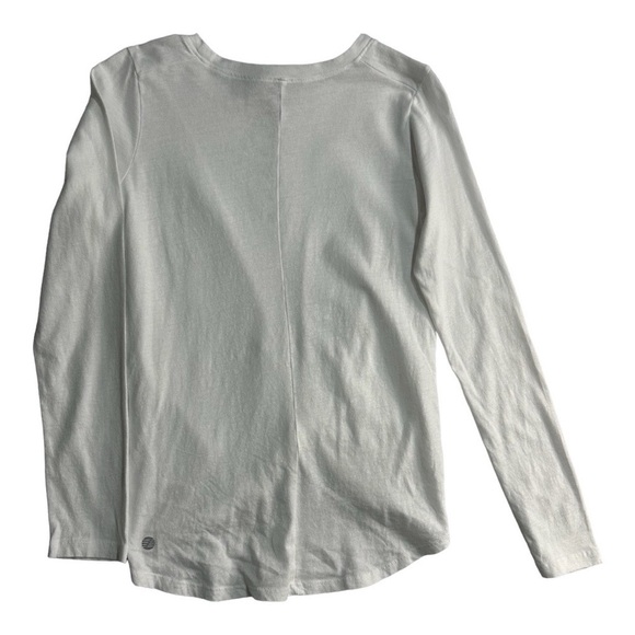 Z By Zella Front Twist White Long Sleeve Tee Size L - Picture 4 of 4